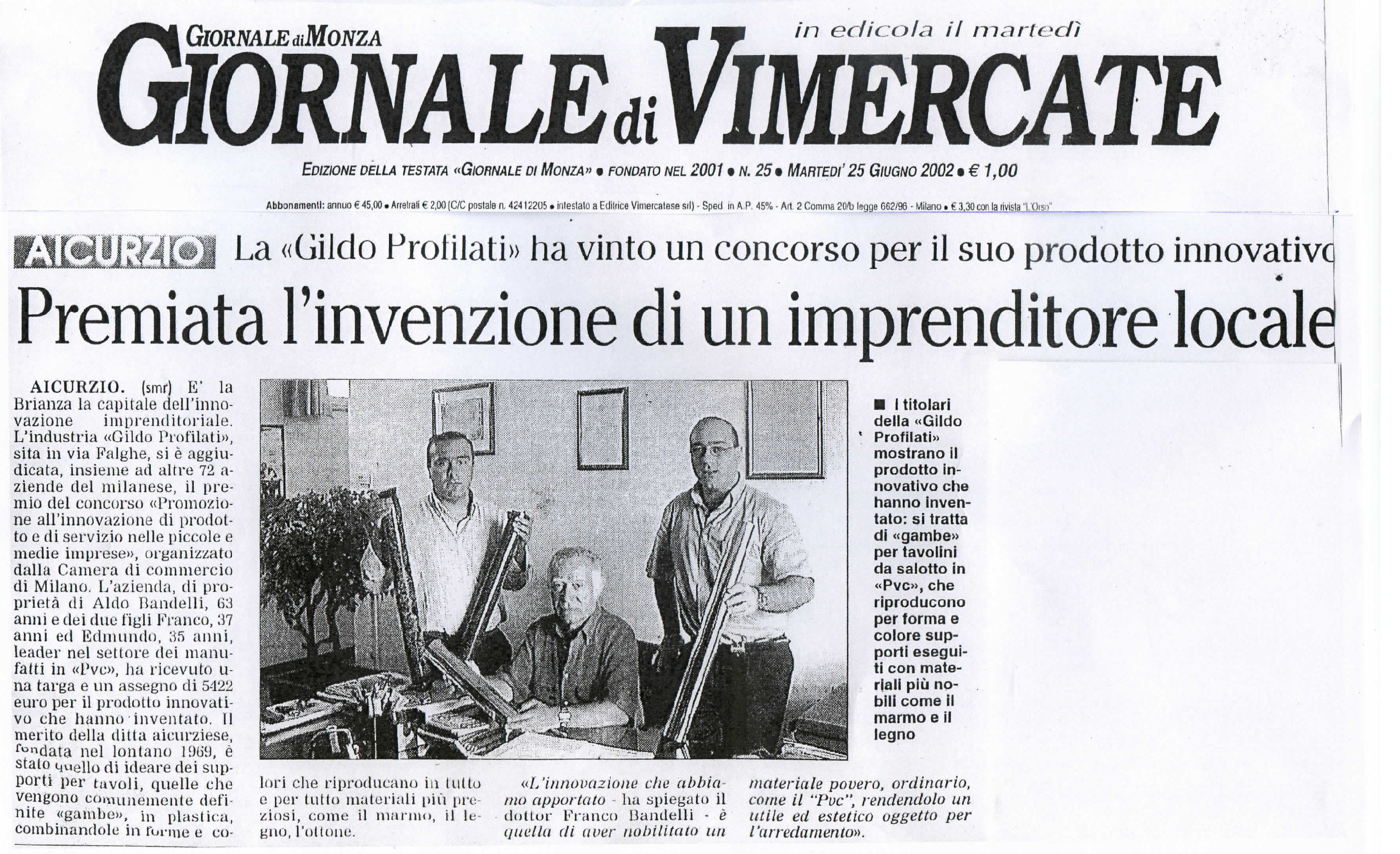 Giornale di Vimercate, 25 Giugno 2002