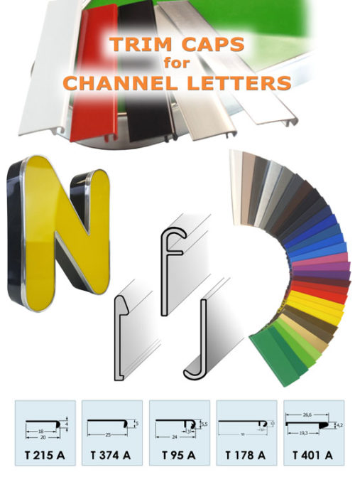 Sign Trims Trim Caps Flexible Aluminium Profiles for Channel Leltters
